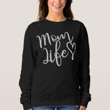 Chic White Script Mum Life Heart