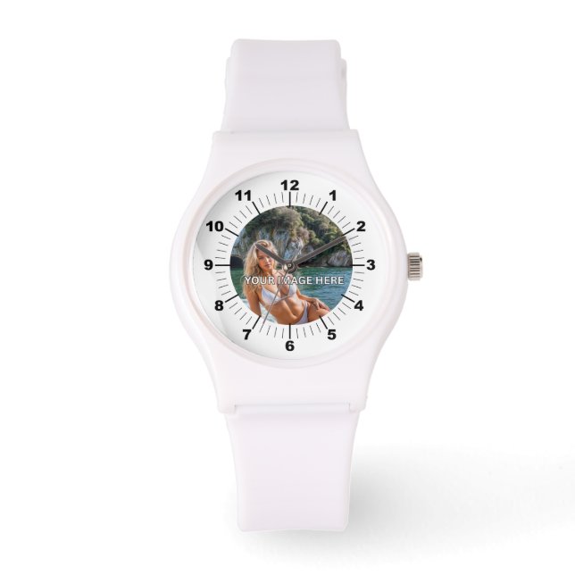 CHIC! ✨ White Silicone Strap Watch (Front)