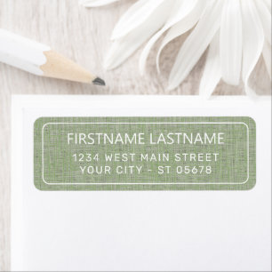 Chic White Simple Styled Typography Script Label Return Address Label