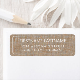 Chic White Simple Styled Typography Script Label Return Address Label