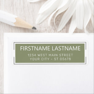Chic White Simple Styled Typography Script Return Address Label