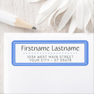 Chic White Simple Styled Typography Script Return Address Label