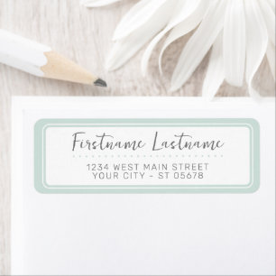 Chic White Simple Styled Typography Script Return Address Label