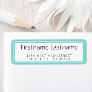 Chic White Simple Styled Typography Script Return Address Label