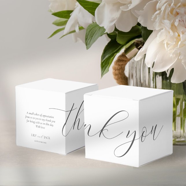 Chic White Wedding Thank you | Welcome Favour Box (Creator Uploaded)