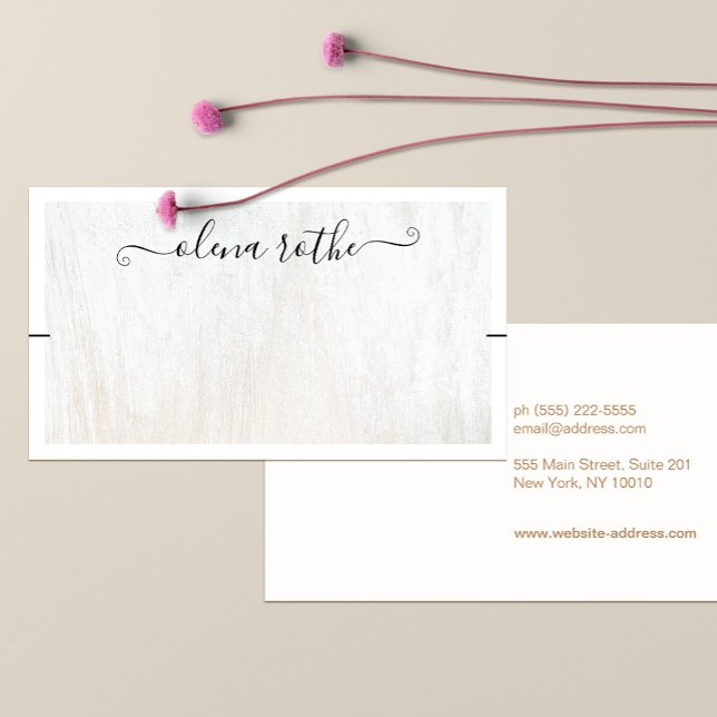 Chic White Wood Bracelet Display   Calling Card (Creator Uploaded)