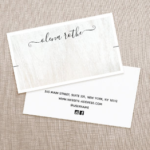 Chic White Wood Necklace Bracelet Display Calling Card