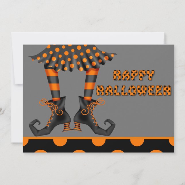 Chic Wicked Witch Legs Costume Party Invitation (Front)