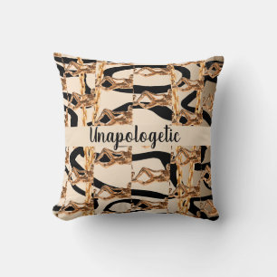 Chic Wild Unapologetic Luxurious Bday Gift Girly Cushion