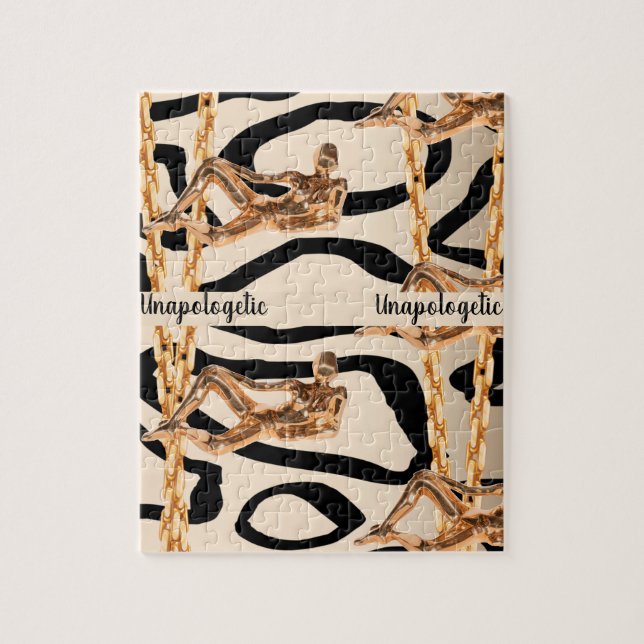 Chic Wild Unapologetic Luxurious Bday Gift Girly Jigsaw Puzzle (Vertical)