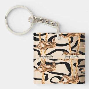 Chic Wild Unapologetic Luxurious Bday Gift Girly Key Ring