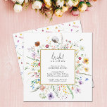 Chic Wildflower Bridal Shower Invitation<br><div class="desc">Stylish bridal shower invitations featuring elegant dainty watercolor wildflowers and your details in chic lettering. Perfect for spring,  summer,  or fall events. **TIP: SQUARE size requires extra postage - mail in an A7 (5.25" x 7.25") envelope for no extra postage cost. MATCHING items in our collection.</div>