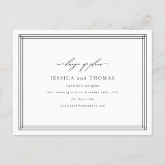 Chic Window Wedding Postponement Change the Date Announcement Postcard