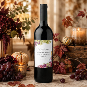 Chic Wine and Dine Housewarming Party Wine Bottle Label