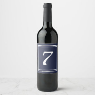 Chic Wine Label Table Number