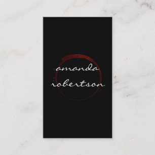 Chic Wine Stain Business Card