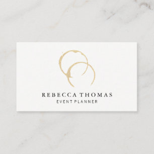 Chic Wine Stain Business Card