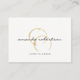 Chic Wine Stain Business Card