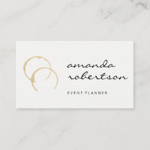 Chic Wine Stain Business Card