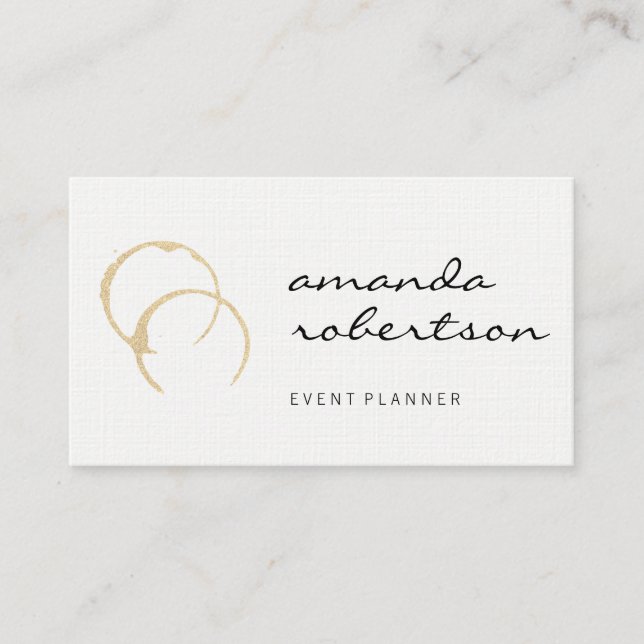 Chic Wine Stain Business Card (Front)