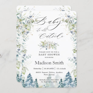 Chic Winter Baby It's Cold Outside Baby Shower Invitation