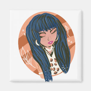 Chic Woman Beauty Fashionista Blogger Magnet