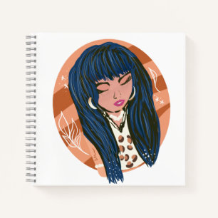 Chic Woman Beauty Fashionista Blogger Sketch Notebook