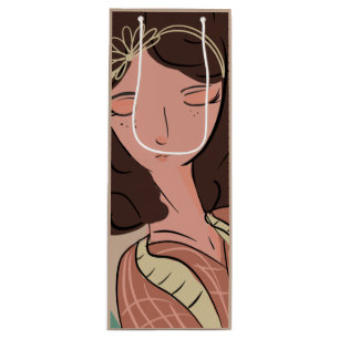 Chic Woman Plant Lover Blogger     Wine Gift Bag