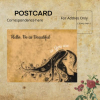 Chic Woman Vintage Sepia Simple Hairstyle