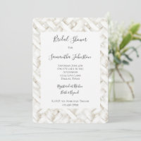 Chic Woven white basket weave bridal shower