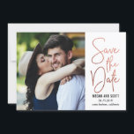 Chic Writing EDITABLE COLOR Save The Date RoseGold<br><div class="desc">Modern save the date cards by Berry Berry Sweet Designs. Matching items and other colour options are available at our website WWW.BERRYBERRYSWEET.COM or upon request. Background colour can be changed using the online customisation tools.

Design © Berry Berry Sweet Designs</div>