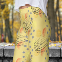 Chic Yellow Atomic Vortex Pattern
