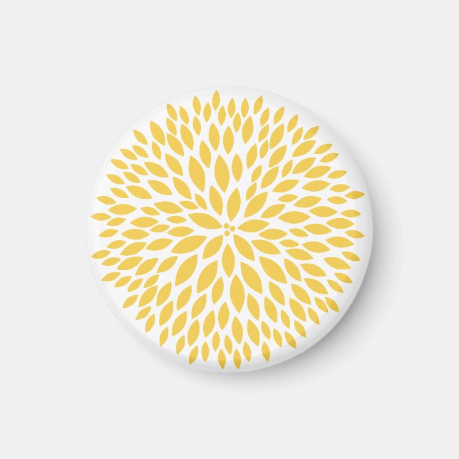 Chic Yellow Flower Magnet (Front)