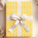 Chic Yellow White Moroccan Trellis Pattern Wrapping Paper<br><div class="desc">Chic Preppy Yellow White Moroccan Trellis Pattern Gift Wrapping Paper. Perfect for putting that finishing touch on your gifts and it's great for birthdays,  Christmas,  anniversaries,  or weddings! Beautiful Trendy Modern Gift Wrapping Paper Design Patterns by Printable Pretty.</div>