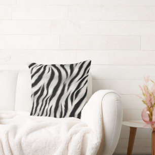 Chic Zebra Animal Print Wedding Cushion