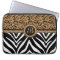 Chic Zebra Leopard Lace Monogram