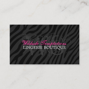 Chic Zebra Print Business Card Template
