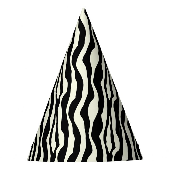 Chic Zebra Print Party Hats (Front)