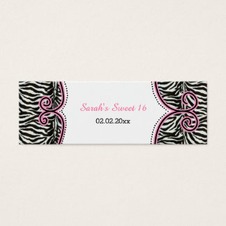 Chic Zebra Print Pink Personalised Gift Tags