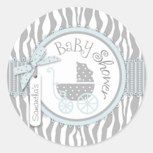 Chic Zebra Print Sticker R-BLGY-2
