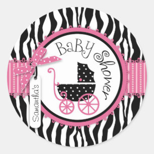 Chic Zebra Print Sticker R-PKBK-2