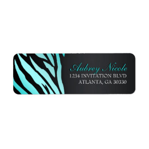 Chic Zebra Sweet Sixteen Address Labels