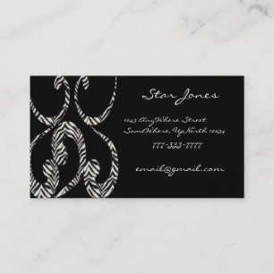 Chic Zebra Swirls Business Cards