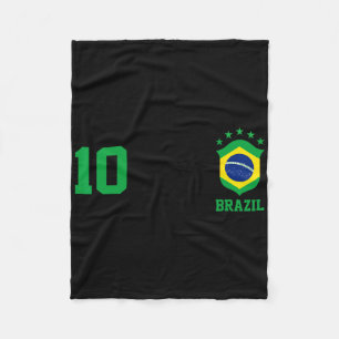 Chica Brazil Flag Brazilian Pride Soccer Jersey No Fleece Blanket