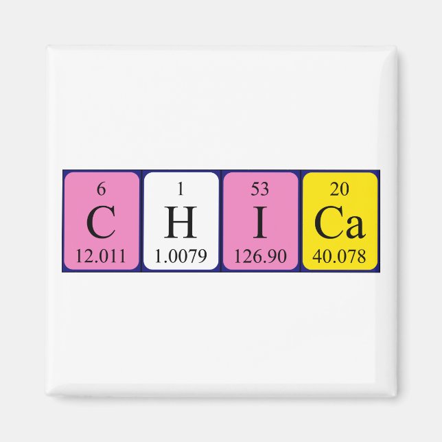 Chica periodic table name magnet (Front)