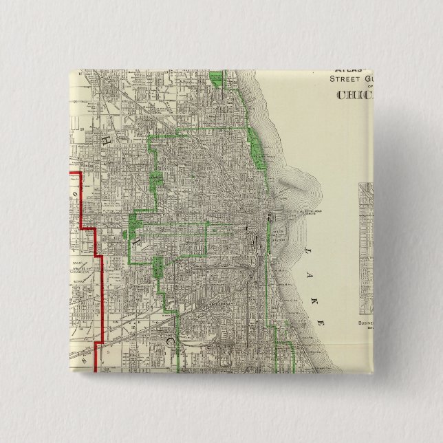 Chicago 15 Cm Square Badge (Front)