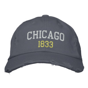 Chicago, 1833 embroidered hat