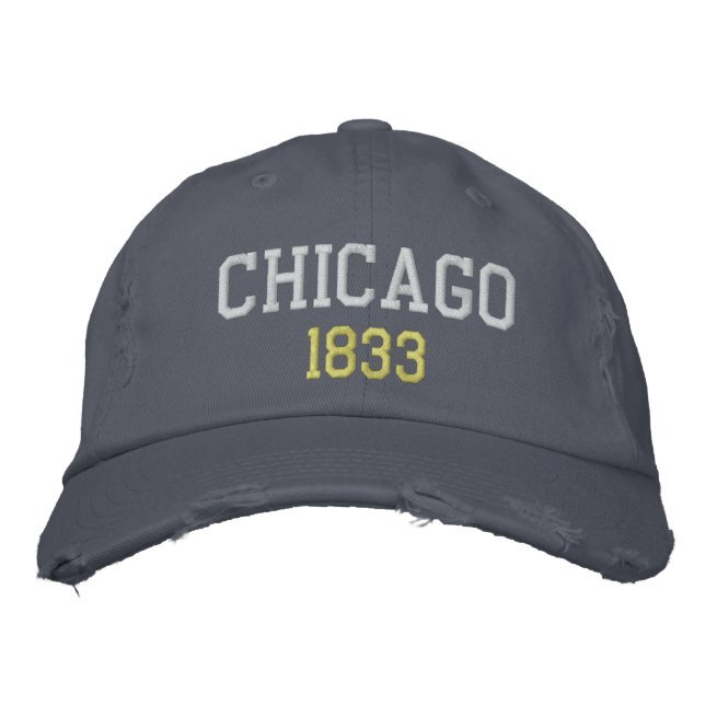 Chicago, 1833 embroidered hat (Front)