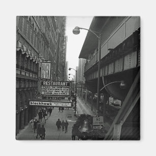 Chicago 1960's Blackhawk Restaurant Sign Street Magnet