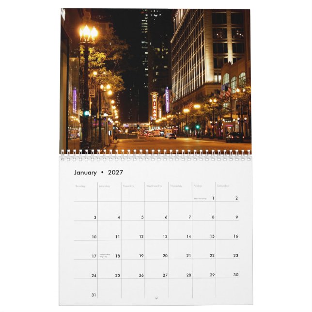 Chicago 2015 calendar (Jan 2027)